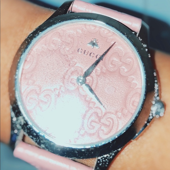 Cute pink Gucci watch
